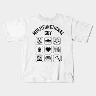 Multifunctional Guy (9 Icons / Smartphone Design) Kids T-Shirt